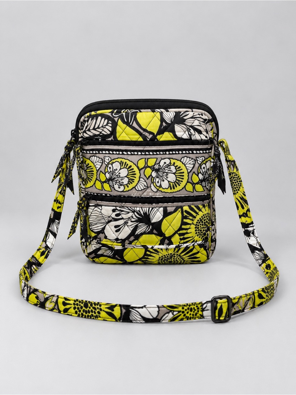 Vera Bradley Citron Mini Hipster Crossbody Bag Purse Quilted Retired Bohemian